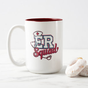 ER Squad, Emergency Room, Nurse Shirt, Doctor Gift Two-Tone Coffee Mug