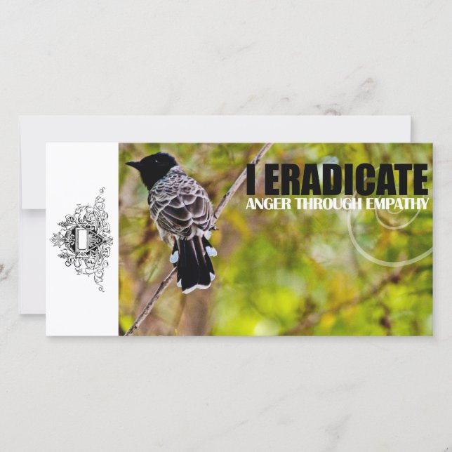 Eradicate Anger Custom Photo Card (Front)