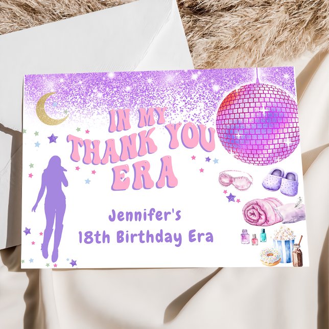 Eras Birthday Party In My Birthday Era Thank You Card (Creator Uploaded)