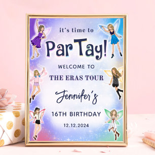 Eras Birthday Party Swiftie Welcome Poster