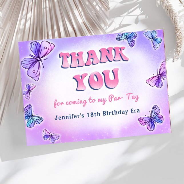 Eras Birthday Party Thank You Card (Creator Uploaded)