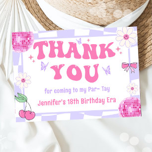 Eras Birthday Party Thank You Card