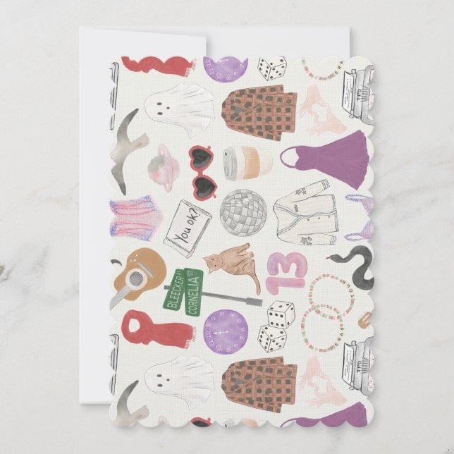 Eras Girls' Stationery Thank You Card (Front)