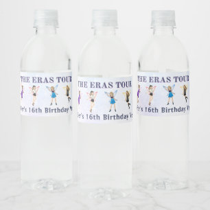 Eras Tour Birthday Party Water Bottle Label