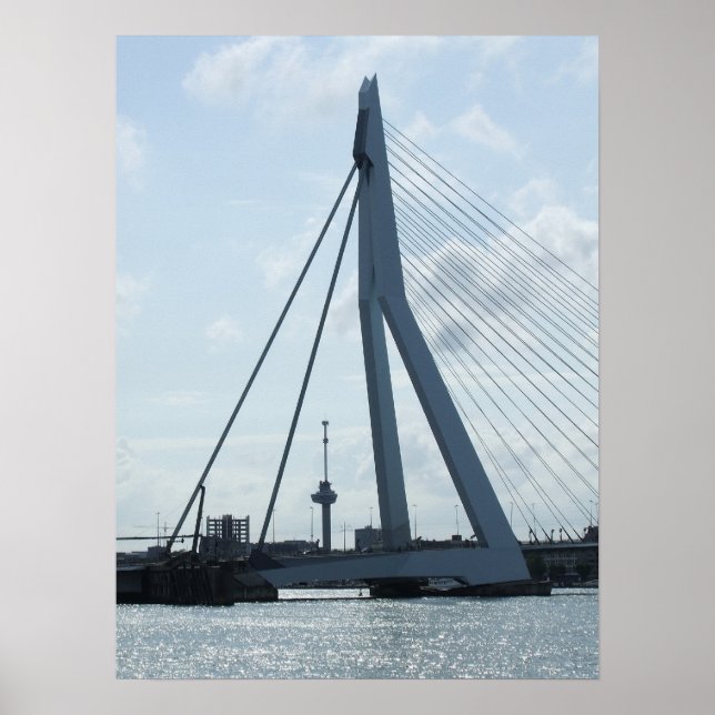 Erasmusbrug en Euromast Poster (Front)
