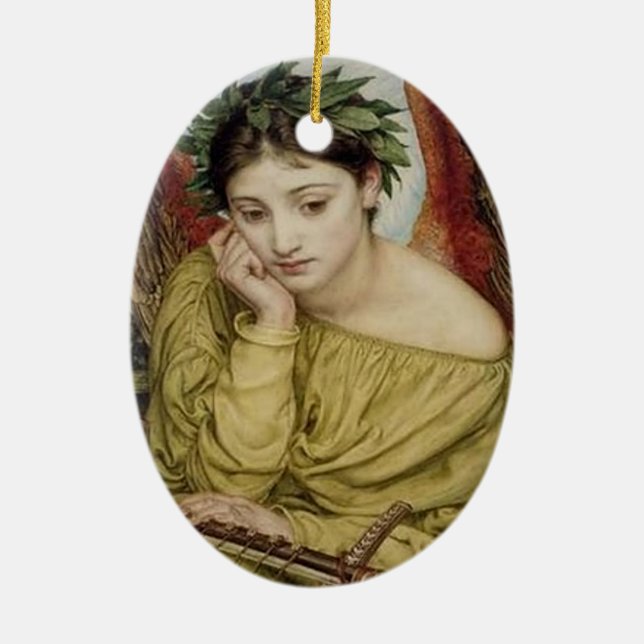 “Erato, Muse of Lyric Poetry” Ceramic Ornament (Front)