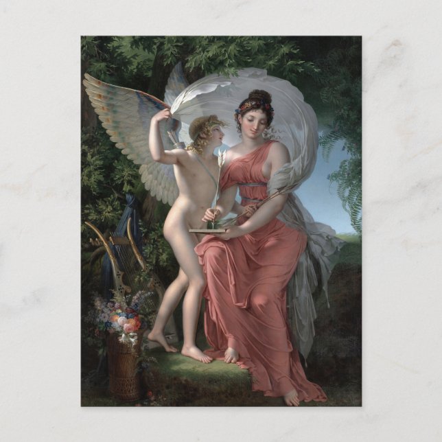 Erato Muse of Lyrical Poetry by Charles Meynier Postcard (Front)