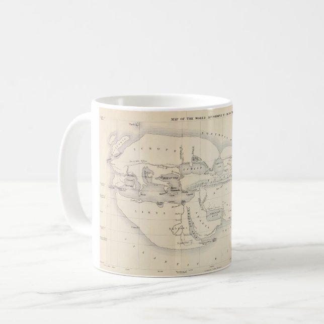 Eratosthenes' Map of the Known World Coffee Mug (Front Left)