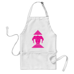 Erawan Pink Three Headed Elephant Lao / Laos Flag Standard Apron