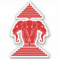 Erawan Three Headed Elephant Lao / Laos Flag