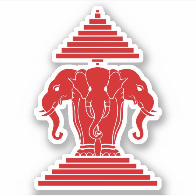 Erawan Three Headed Elephant Lao / Laos Flag (Front)