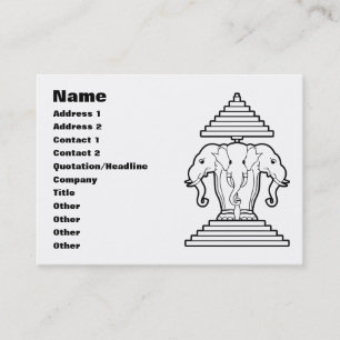 Erawan Three Headed Elephant Lao / Laos Flag Business Card