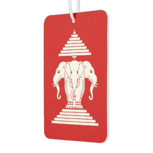 Erawan Three Headed Elephant Lao / Laos Flag Car Air Freshener