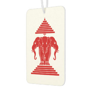 Erawan Three Headed Elephant Lao / Laos Flag Car Air Freshener
