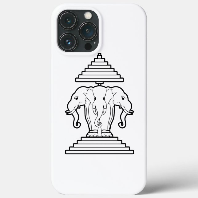 Erawan Three Headed Elephant Lao / Laos Flag Case- Case-Mate iPhone Case (Back)