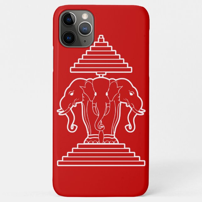 Erawan Three Headed Elephant Lao / Laos Flag Case-Mate iPhone Case (Back)