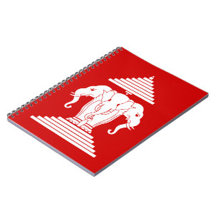 Erawan Three Headed Elephant Lao / Laos Flag Notebook