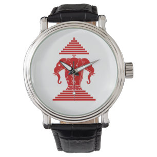 Erawan Three Headed Elephant Lao / Laos Flag Watch