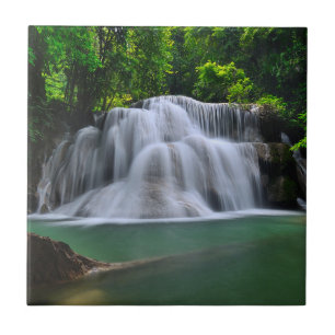 Erawan Waterfall   Kanchanaburi, Thailand Ceramic Tile