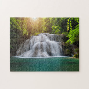 Erawan Waterfall   Kanjanaburi Thailand Jigsaw Puzzle