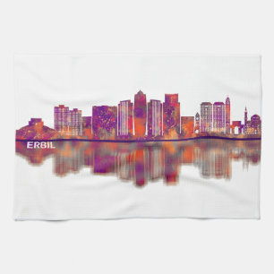 Erbil Iraq Skyline Tea Towel