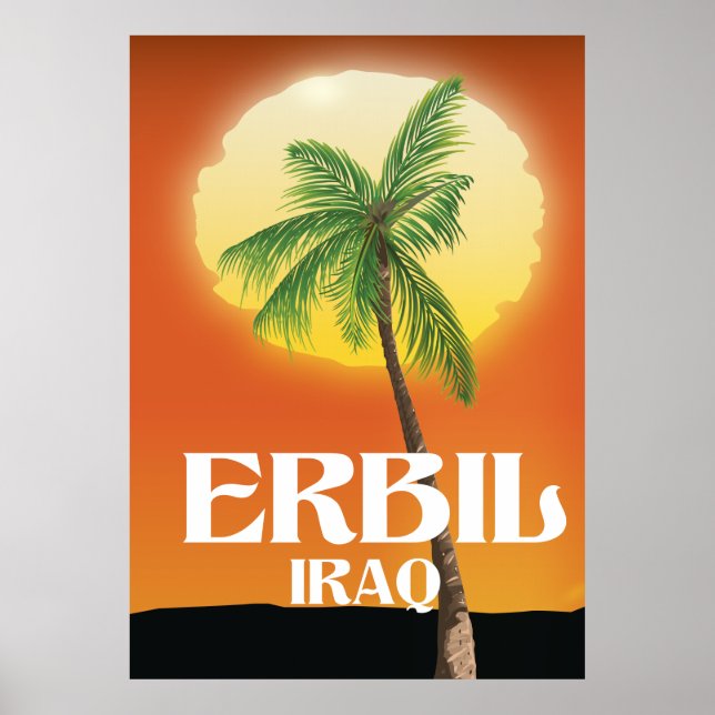 Erbil Iraq Travel poster (Front)