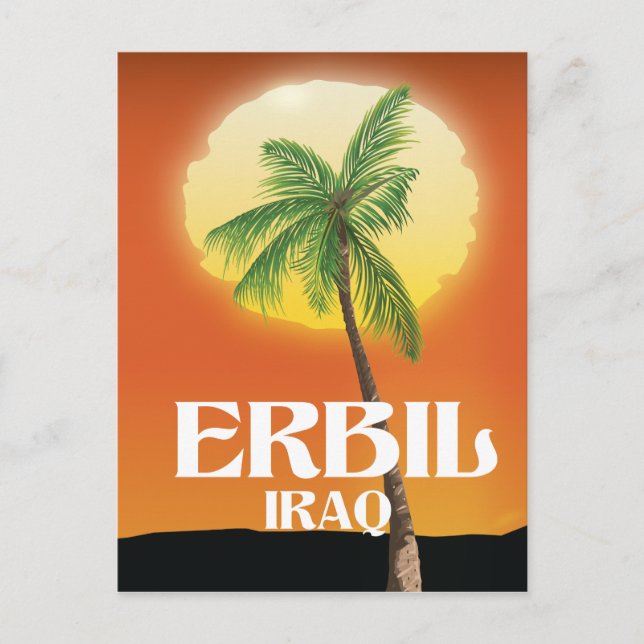 Erbil Iraq Travel poster Postcard (Front)