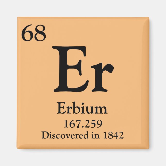 Erbium Periodic Table Magnet (Front)