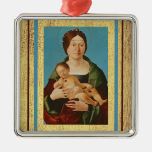 Ercole de'Roberti - Virgin and Child Metal Ornament