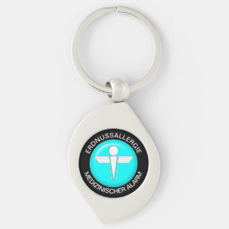 ERDNUSSALLERGIE Medical Alert Metal Keychain
