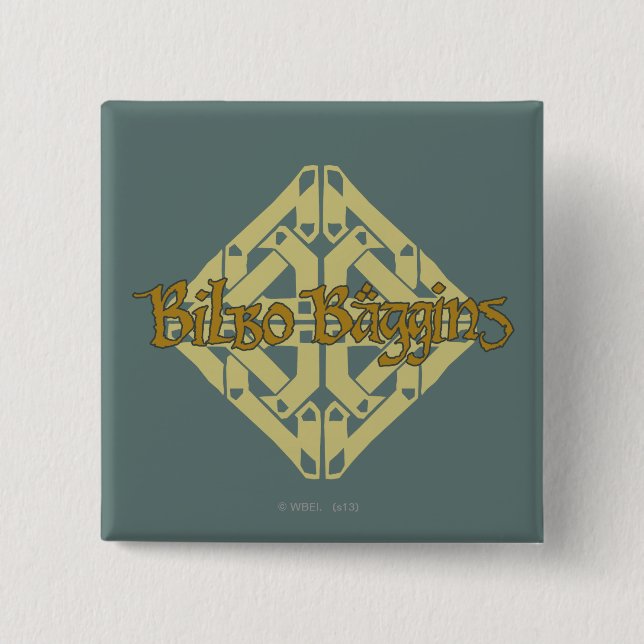 Erebor - BILBO BAGGINS™ Name 15 Cm Square Badge (Front)