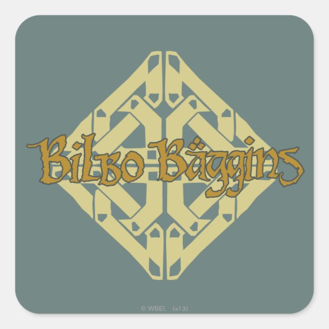 Erebor - BILBO BAGGINS™ Name Square Sticker (Front)