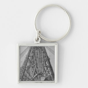 Erecting the Ancient Egyptian Obelisk Key Ring