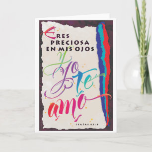 "Eres Preciosa", 5x7 Folded Greeting Card