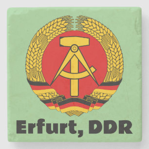 Erfurt, DDR, GDR, Erfurt, East Germany Ossi Stone Coaster