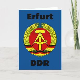 Erfurt, DDR, GDR, Erfurt, East Germany Thank You Card