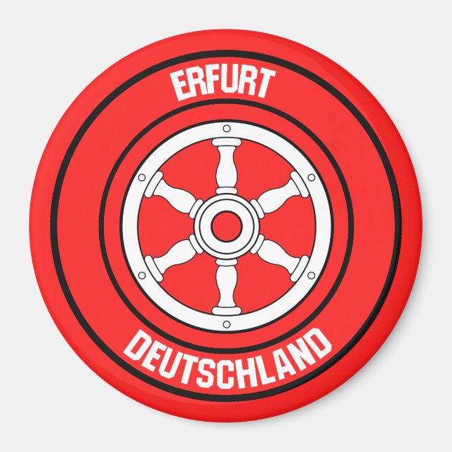 Erfurt Round Emblem Magnet (Front)