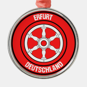 Erfurt Round Emblem Metal Ornament