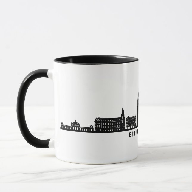 ERFURT Thuringia Germany City Skyline Silhouette Mug (Left)