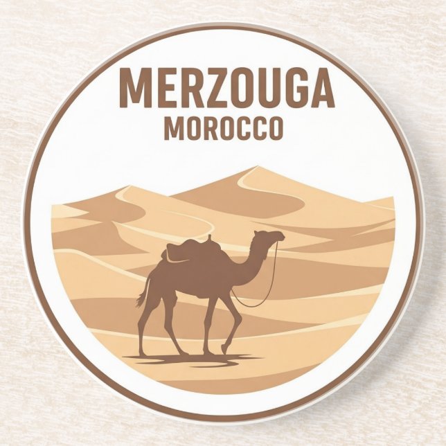 Erg Chebbi Merzouga Morocco Travel Coaster (Front)