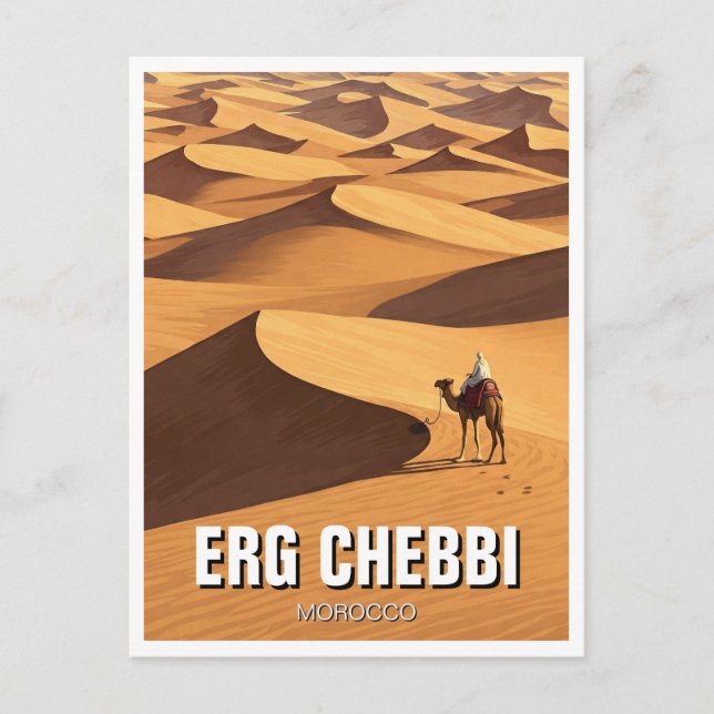 Erg Chebbi Merzouga Morocco Travel Postcard (Front)