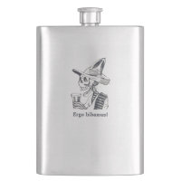 Ergo bibamus calavera flask