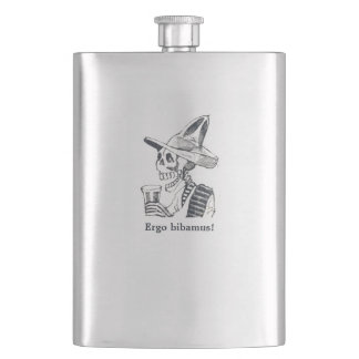 Ergo bibamus calavera flask