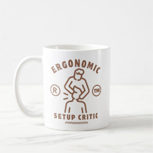 Ergonomic setup critic coffee mug