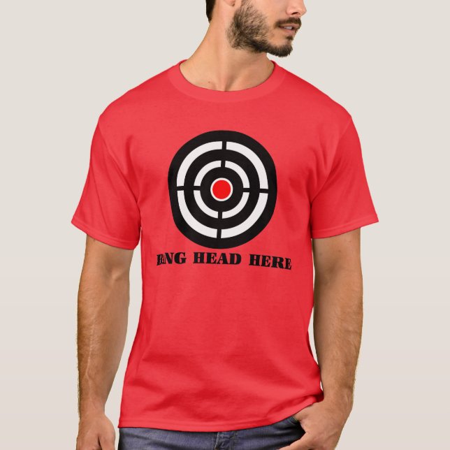Ergonomic Stress Relief: Bang Head Here T-Shirt (Front)