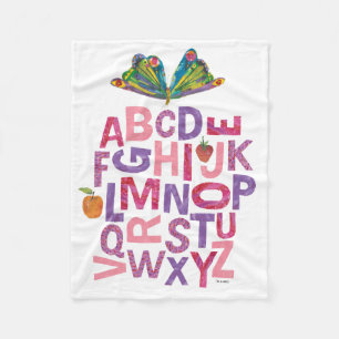 Eric Carle   Alphabet Butterfly Pattern Fleece Blanket