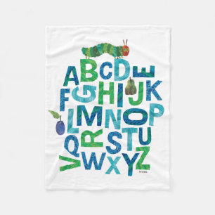 Eric Carle   Alphabet Caterpillar Letters Pattern Fleece Blanket