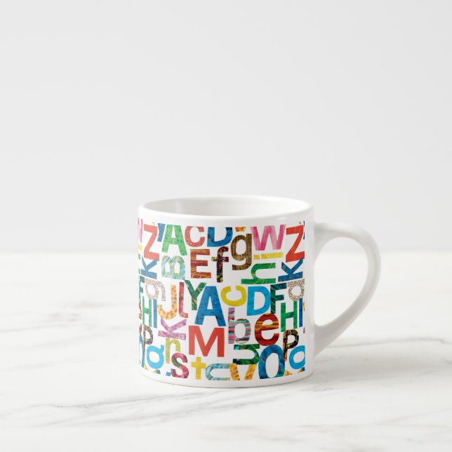 Eric Carle | Alphabet Pattern Letters Espresso Cup (Right)