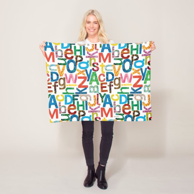 Eric Carle | Alphabet Pattern Letters Fleece Blanket (In Situ)