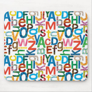 Eric Carle   Alphabet Pattern Letters Mouse Pad